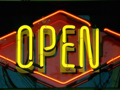 open sign in neon